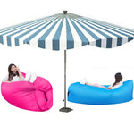 Sofa hơi nước lười ngoài trời di động, giường hơi cỏ bãi biển, kích thước: 200 x 70cm, màu tím, màu cam, màu xanh da trời, màu đen, màu xanh lá, màu hồng, màu đỏ hoa hồng, màu xanh lam sapphire
