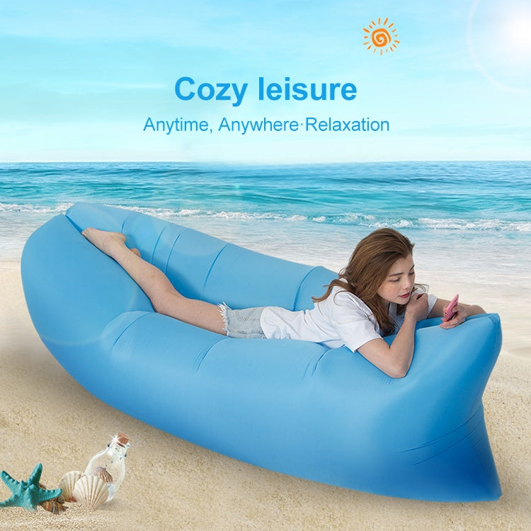 Sofa hơi nước lười ngoài trời di động, giường hơi cỏ bãi biển, kích thước: 200 x 70cm, màu tím, màu cam, màu xanh da trời, màu đen, màu xanh lá, màu hồng, màu đỏ hoa hồng, màu xanh lam sapphire