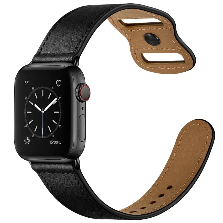 Dây đồng hồ da hai lỗ cho Apple Watch Series 6 & SE &, 5 & 4 44mm / 3 & 2 & 1 42mm, 5 & 4 40mm / 3 & 2 & 1 38mm