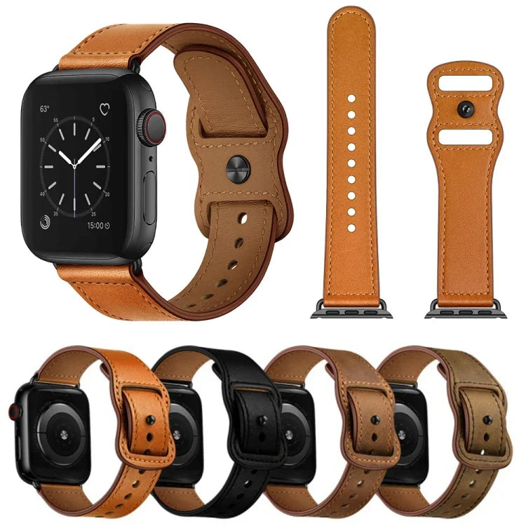 Dây đồng hồ da hai lỗ cho Apple Watch Series 6 & SE &, 5 & 4 44mm / 3 & 2 & 1 42mm, 5 & 4 40mm / 3 & 2 & 1 38mm