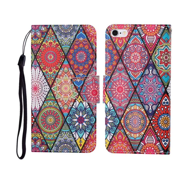 Painted Pattern Horizontal Flip Leathe Case, For iPhone 6, For iPhone 6 Plus, For iPhone 7 Plus