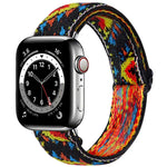 Elastic Watch Strap, For Apple Watch Series 7 45mm / 6 & SE & 5 & 4 44mm / 3 & 2 & 1 42mm, For Apple Watch Series 7 41mm / 6 & SE & 5 & 4 40mm / 3 & 2 & 1 38mm, For Apple Watch Apple Watch Series 7 45mm / 6 & SE & 5 & 4 44mm / 3 & 2 & 1 42mm           ...