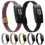 For Fitbit Inspire / Inspire HR / Ace 2 Double Insurance Buckle Milanese Replacement Strap Watchband
