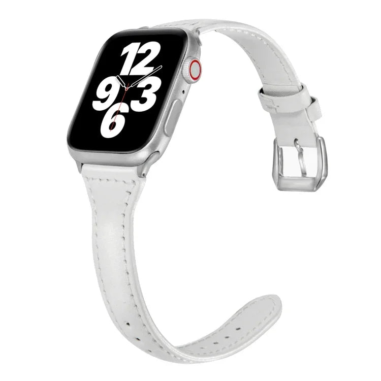 Dây đồng hồ da mỏng hình chữ T đa năng, dành cho Apple Watch Series 7 45mm / 6 & SE & 5 & 4 44mm / 3 & 2 & 1 42mm, Apple Watch Series 7 41mm / 6 & SE & 5 & 4 40mm / 3 & 2 & 1 38mm