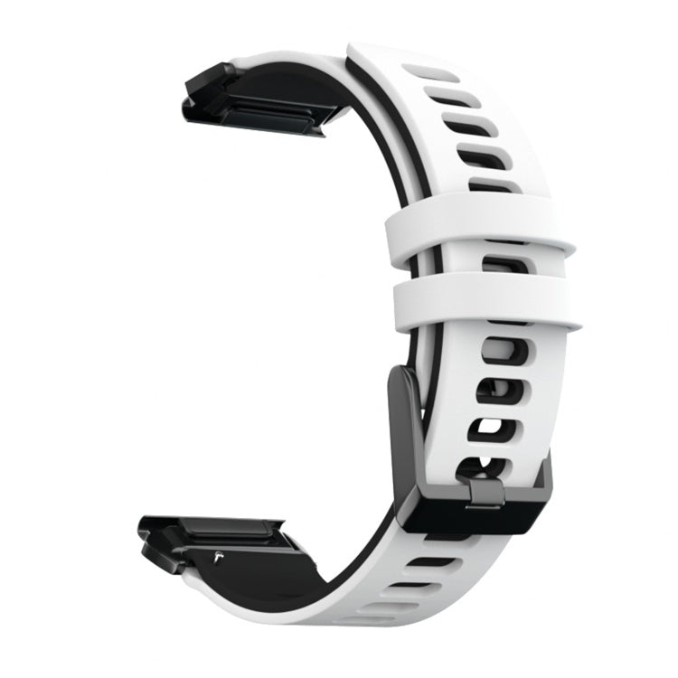 For Garmin Fenix 6X Two-color Silicone Quick Release Replacement Strap Watchband, For Garmin Fenix 6X
