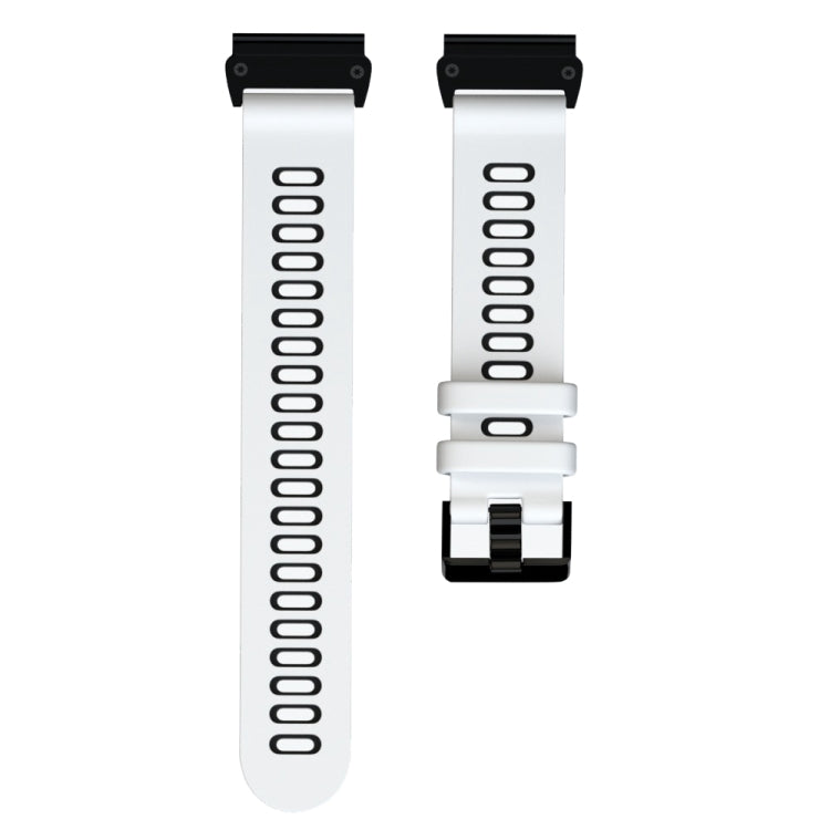 For Garmin Fenix 6X Two-color Silicone Quick Release Replacement Strap Watchband, For Garmin Fenix 6X