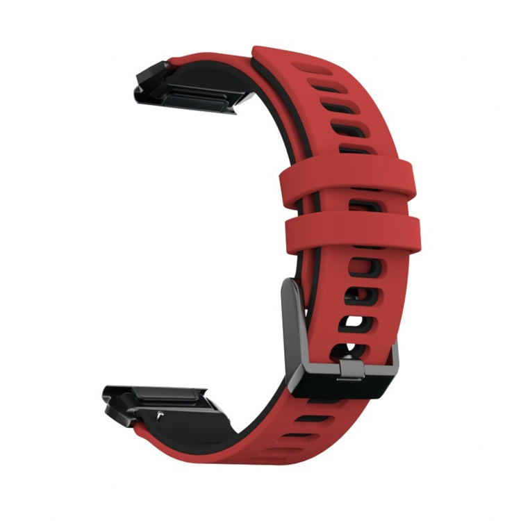 For Garmin Fenix 6X Two-color Silicone Quick Release Replacement Strap Watchband, For Garmin Fenix 6X