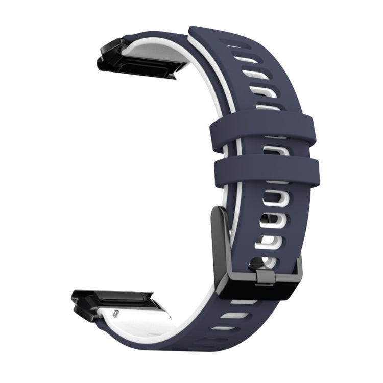 For Garmin Fenix 6X Two-color Silicone Quick Release Replacement Strap Watchband, For Garmin Fenix 6X