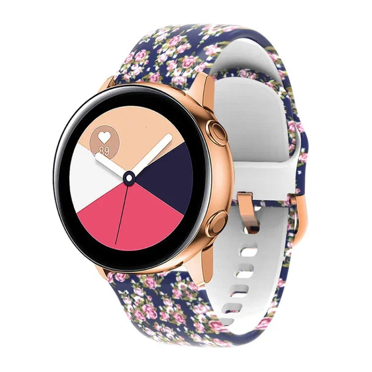 Dây đeo đồng hồ thay thế in silicone, Dành cho Samsung Galaxy Watch 42mm, Dành cho Samsung Galaxy Watch 46mm