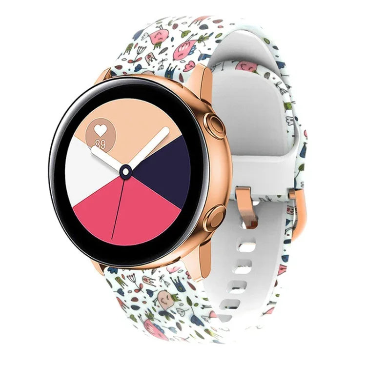 Dây đeo đồng hồ thay thế in silicone, Dành cho Samsung Galaxy Watch 42mm, Dành cho Samsung Galaxy Watch 46mm