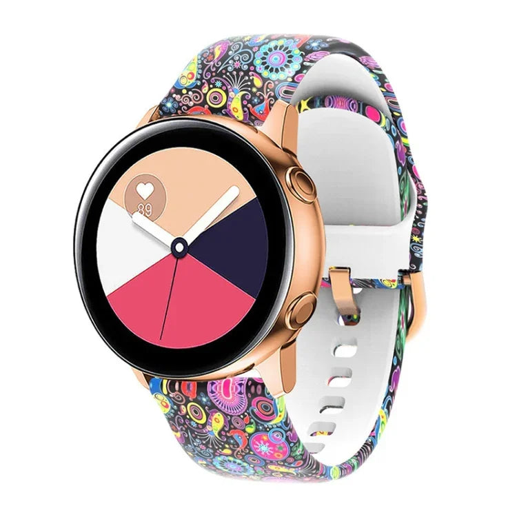 Dây đeo đồng hồ thay thế in silicone, Dành cho Samsung Galaxy Watch 42mm, Dành cho Samsung Galaxy Watch 46mm