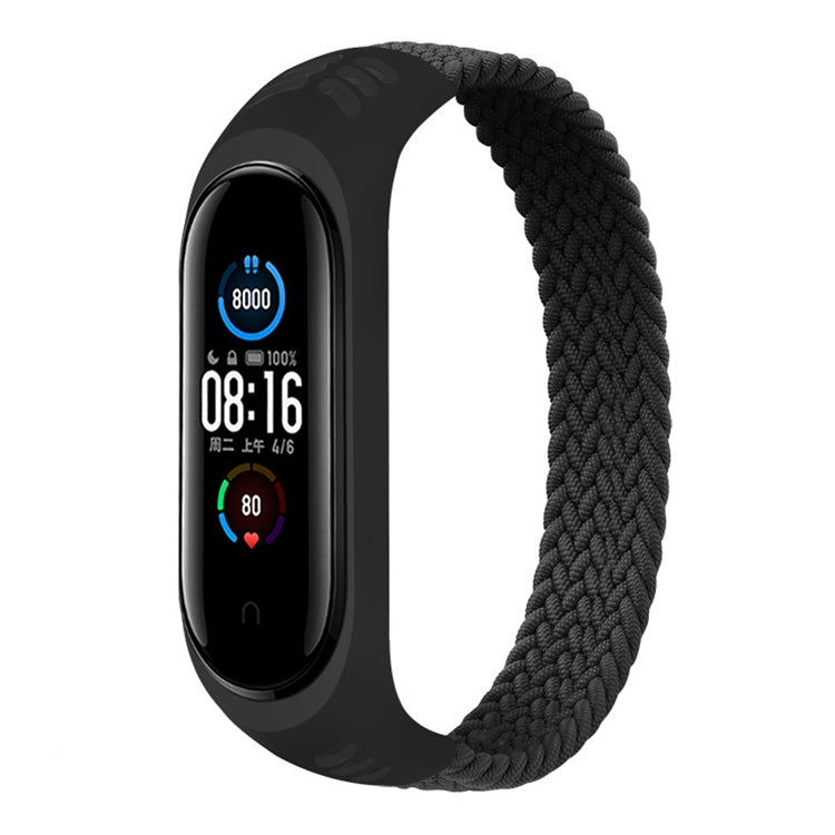 For Xiaomi Mi Band 6 / 5 / 4 / 3 / 2 Universal Silicone Elasticity Weave Replacement Strap Watchband, XL 180mm