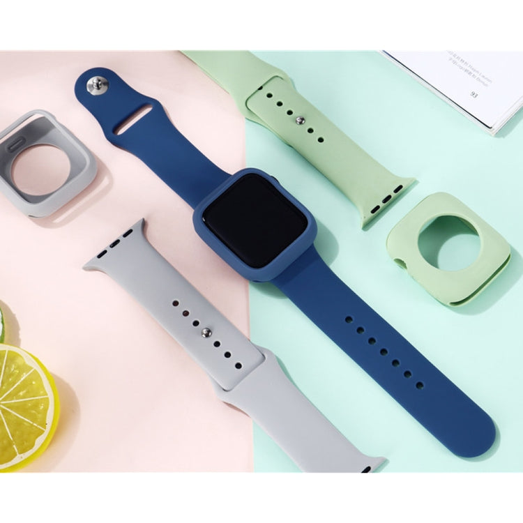 Bộ dây đeo đồng hồ silicone thay thế + ốp bảo vệ đồng hồ, dành cho Apple Watch Series 9 / 8 / 7 41mm, dành cho Apple Watch Series 9 / 8 / 7 45mm
