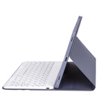 YT11B Ốp da bàn phím Bluetooth màu kẹo có kết cấu cảm giác da và phím tròn tháo rời cho iPad Air 4 2020 / Air 5 2022 / Pro 11 inch 2022 / 2021 / 2020 / 2018 (Trắng băng), Cho iPad Air 11 2024 / 2025 / Air 2020 10.9