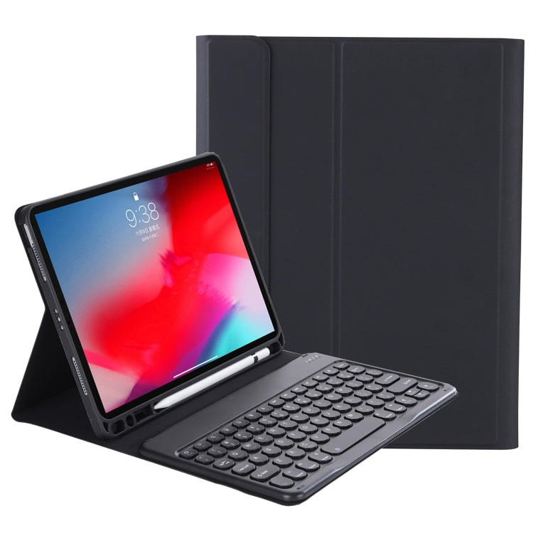 YT11B Ốp da bàn phím Bluetooth màu kẹo có kết cấu cảm giác da và phím tròn tháo rời cho iPad Air 4 2020 / Air 5 2022 / Pro 11 inch 2022 / 2021 / 2020 / 2018 (Trắng băng), Cho iPad Air 11 2024 / 2025 / Air 2020 10.9