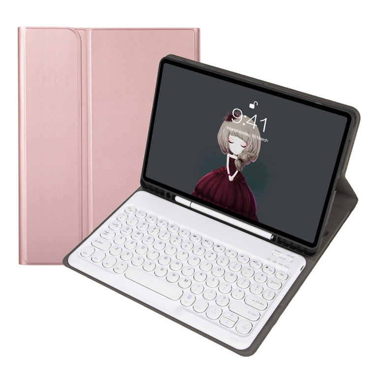 Bao da bàn phím Bluetooth với phím tròn họa tiết da cừu có thể tháo rời YA098B, có khe cắm bút và giá đỡ, dành cho iPad Air 5 / 4 10.9 inch 2020 / Pro 11 inch 2020 / 2018, dành cho iPad 10.2 (2020) & (2019) / Air 3 10.5 inch / Pro 10.5 inch