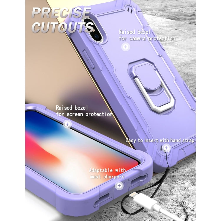 PC + Rubber 3-layers Shockproof Protective Case with Rotating Holder, For iPhone XS / X, For iPhone XR, For iPhone XS Max