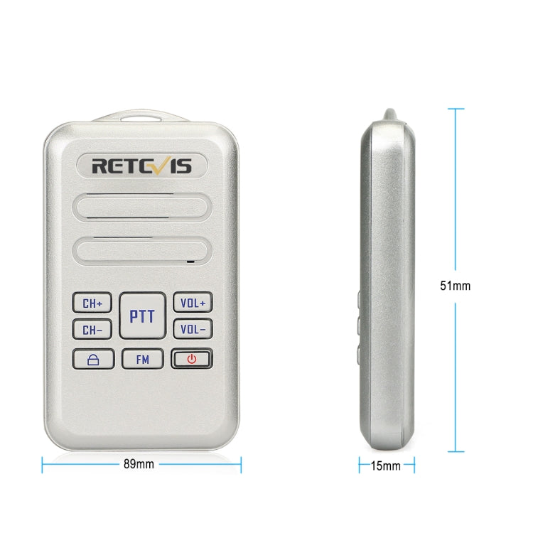 Bộ đàm mini FM hai chiều RETEVIS RT20 2W 400-470MHz 16 kênh, RT20 phích cắm Mỹ, RT20 phích cắm EU