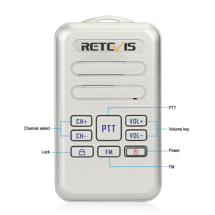 Bộ đàm mini FM hai chiều RETEVIS RT20 2W 400-470MHz 16 kênh, RT20 phích cắm Mỹ, RT20 phích cắm EU