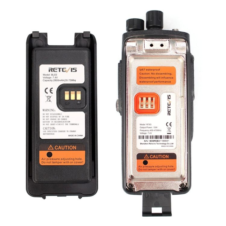 Bộ đàm kỹ thuật số DMR chống nước RETEVIS RT83 10W 400-470MHz 1024 kênh, hai thời gian, phiên bản GPS, RT83 phiên bản GPS