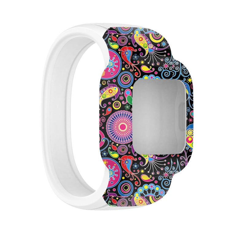 For Garmin Vivofit JR3 No Buckle Silicone Printing Replacement Watchband, S, L