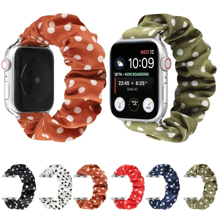 Dây đồng hồ vải họa tiết chấm bi, dành cho Apple Watch Ultra 49mm / Series 8&7 45mm / SE 2&6&SE&5&4 44mm / 3&2&1 42mm, Apple Watch Series 8&7 41mm / SE 2&6&SE&5&4 40mm / 3&2&1 38mm, Apple Watch Series 7 41mm / 6 & SE & 5 & 4 40mm / 3 & 2 & 1 38mm