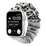 Butterfly Pattern Hair Ring Cloth Watch Strap, For Apple Watch Ultra 49mm / Series 8&7 45mm / SE 2&6&SE&5&4 44mm / 3&2&1 42mm, For Apple Watch Series 8&7 41mm / SE 2&6&SE&5&4 40mm / 3&2&1 38mm                                                            ...