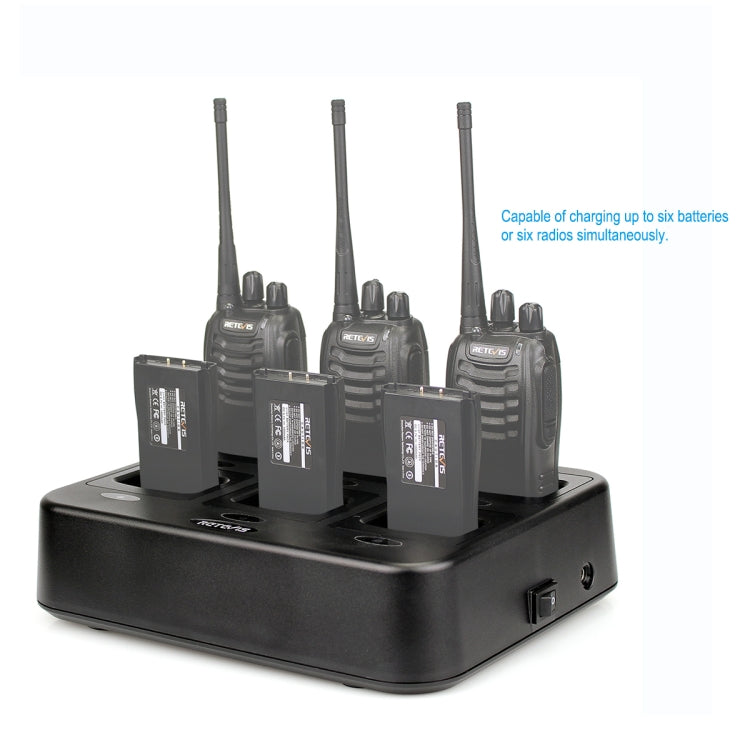 Bộ sạc bộ đàm sáu chiều RETEVIS RTC777 cho Retevis H777, Phích cắm RTC777 AU, Phích cắm RTC777 US, Phích cắm RTC777 EU, Phích cắm RTC777 UK