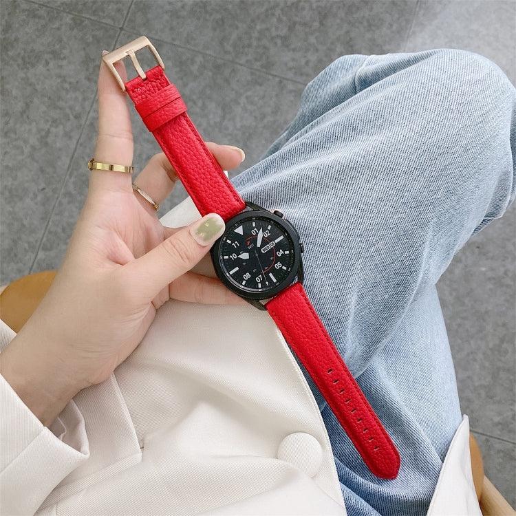 Dây Đeo Đồng Hồ Thay Thế Da Vân Vải Litchi May, Dành Cho Samsung Galaxy Watch Active2 44mm, Dành Cho Samsung Galaxy Watch Active