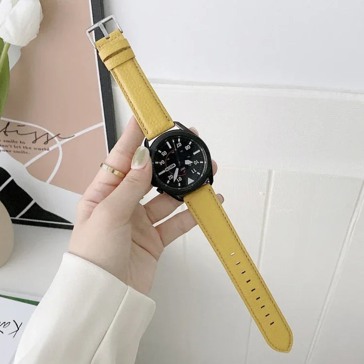 Dây Đeo Đồng Hồ Thay Thế Da Vân Vải Litchi May, Dành Cho Samsung Galaxy Watch Active2 44mm, Dành Cho Samsung Galaxy Watch Active