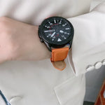 Dây Đeo Đồng Hồ Thay Thế Da Vân Vải Litchi May, Dành Cho Samsung Galaxy Watch Active2 44mm, Dành Cho Samsung Galaxy Watch Active