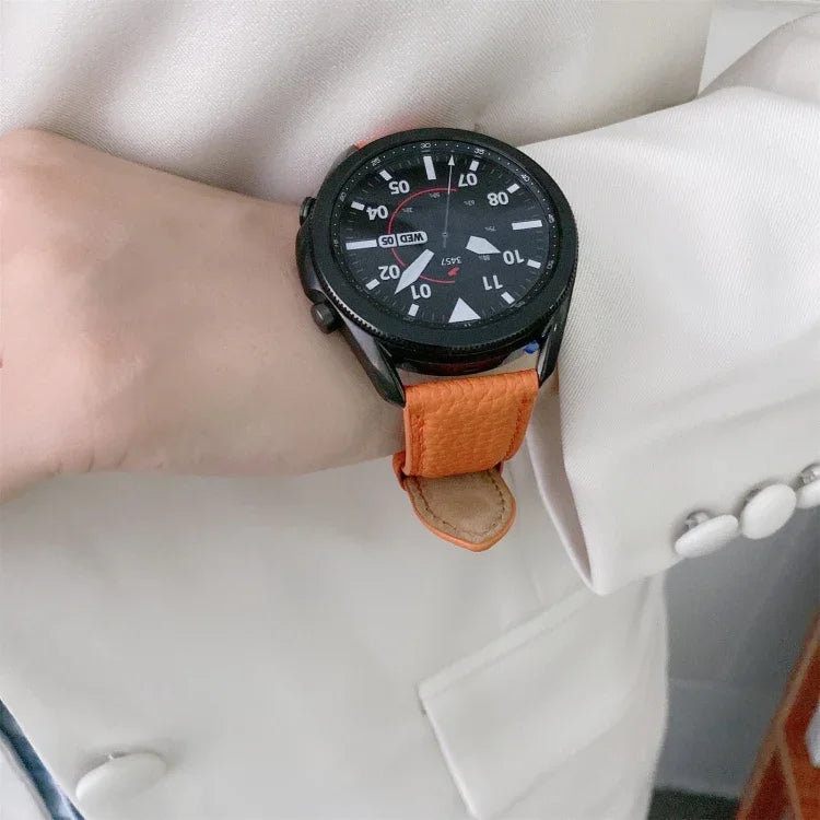 Dây Đeo Đồng Hồ Thay Thế Da Vân Vải Litchi May, Dành Cho Samsung Galaxy Watch Active2 44mm, Dành Cho Samsung Galaxy Watch Active