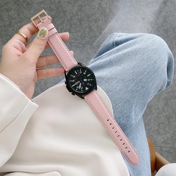 Dây Đeo Đồng Hồ Thay Thế Da Vân Vải Litchi May, Dành Cho Samsung Galaxy Watch Active2 44mm, Dành Cho Samsung Galaxy Watch Active
