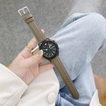 Dây Đeo Đồng Hồ Thay Thế Da Vân Vải Litchi May, Dành Cho Samsung Galaxy Watch Active2 44mm, Dành Cho Samsung Galaxy Watch Active