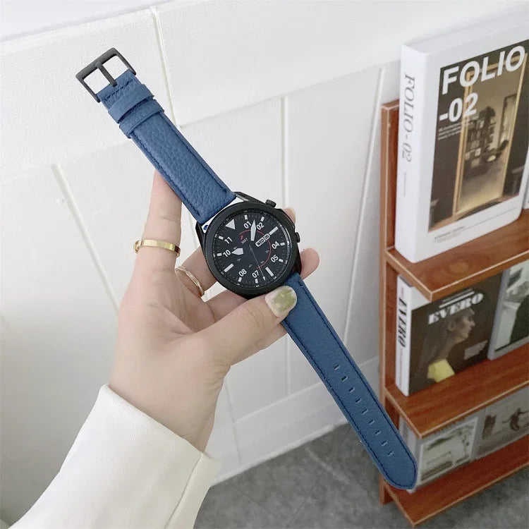 Dây Đeo Đồng Hồ Thay Thế Da Vân Vải Litchi May, Dành Cho Samsung Galaxy Watch Active2 44mm, Dành Cho Samsung Galaxy Watch Active