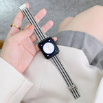 Dây thay thế thép bảy hạt phối màu, Dành cho Apple Watch Series 7 41mm / & 6 & SE & 5 & 4 40mm, Dành cho Apple Watch Series 7 45mm / & 6 & SE & 5 & 4 44mm