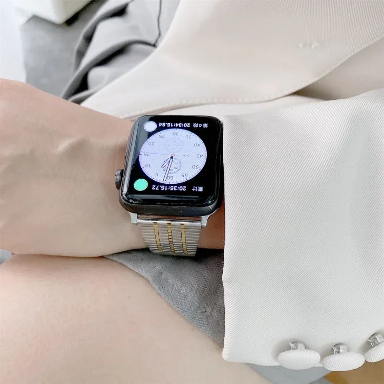 Dây thay thế thép bảy hạt phối màu, Dành cho Apple Watch Series 7 41mm / & 6 & SE & 5 & 4 40mm, Dành cho Apple Watch Series 7 45mm / & 6 & SE & 5 & 4 44mm