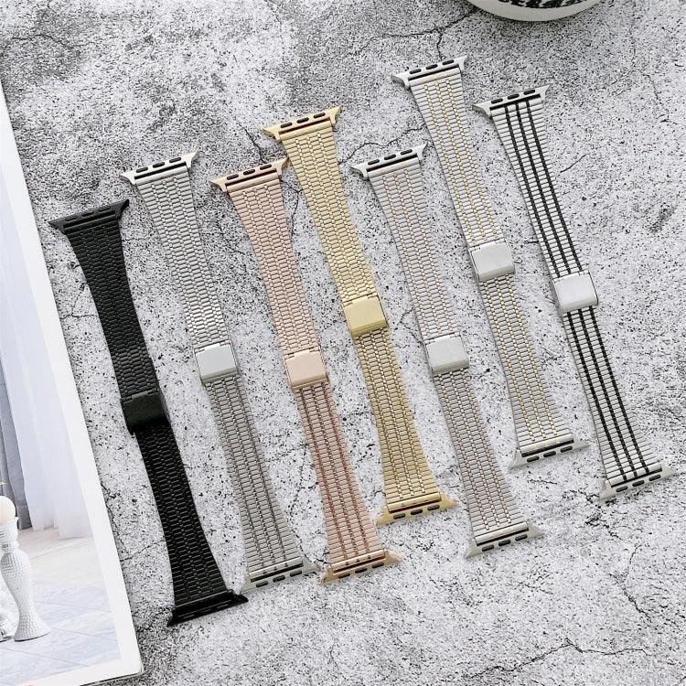 Dây thay thế thép bảy hạt phối màu, Dành cho Apple Watch Series 7 41mm / & 6 & SE & 5 & 4 40mm, Dành cho Apple Watch Series 7 45mm / & 6 & SE & 5 & 4 44mm