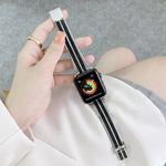 Dây thay thế thép hai sọc, Dành cho Apple Watch Series 7 41mm / & 6 & SE & 5 & 4 40mm, Dành cho Apple Watch Series 7 45mm / & 6 & SE & 5 & 4 44mm