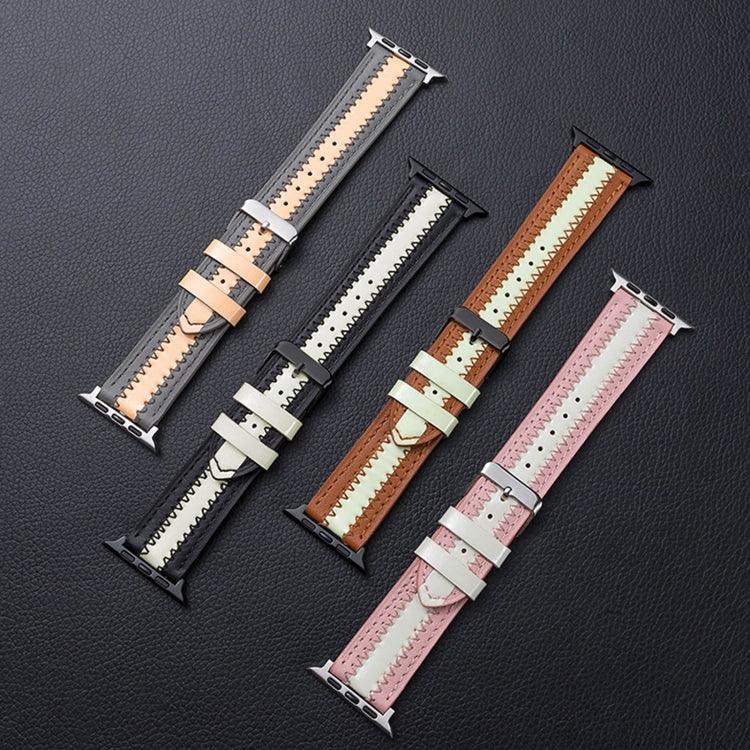 Dây thay thế da bò phát quang, Dành cho Apple Watch Series 7 41mm / & 6 & SE & 5 & 4 40mm, Dành cho Apple Watch Series 7 45mm / & 6 & SE & 5 & 4 44mm