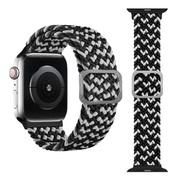 Dây đồng hồ đàn hồi bện kiểu khóa cài cho Apple Watch Series 9&8&7 41mm / SE 3&SE 2&6&SE&5&4 40mm / 3&2&1 38mm (Màu cầu vồng), Dành cho Apple Watch Series 7 45mm / 6 & SE & 5 & 4 44mm / 3 & 2 & 1 42mm