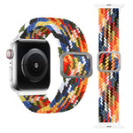 Dây đồng hồ dây thun bện khóa cài cho Apple Watch Series 9&8&7 41mm / SE 3&SE 2&6&SE&5&4 40mm / 3&2&1 38mm (Màu cầu vồng), dành cho Apple Watch Series 8&7 41mm / SE 2&6&SE&5&4 40mm / 3&2&1 38mm