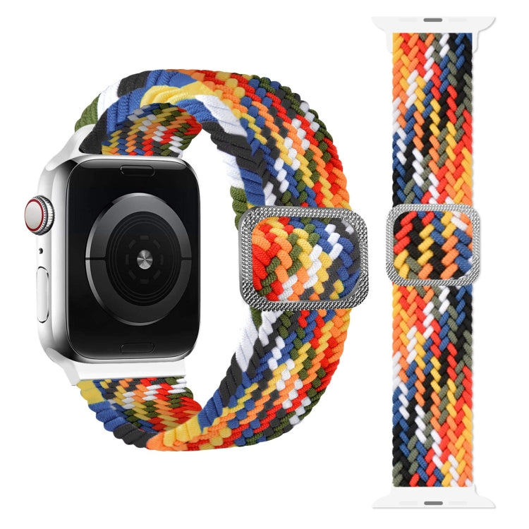 Dây đồng hồ dây thun bện khóa cài cho Apple Watch Series 9&8&7 41mm / SE 3&SE 2&6&SE&5&4 40mm / 3&2&1 38mm (Màu cầu vồng), dành cho Apple Watch Series 8&7 41mm / SE 2&6&SE&5&4 40mm / 3&2&1 38mm