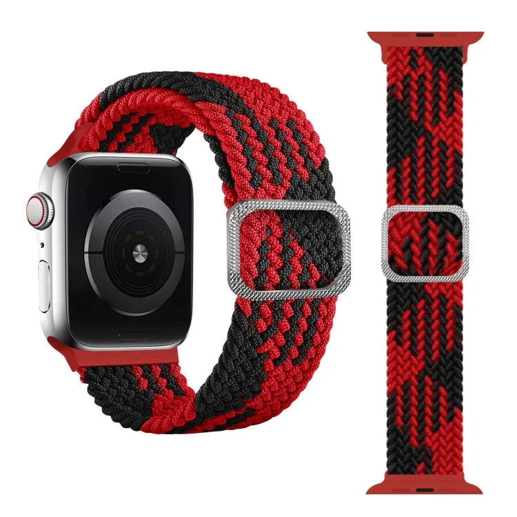 Dây đồng hồ đàn hồi bện kiểu khóa cài cho Apple Watch Series 9&8&7 41mm / SE 3&SE 2&6&SE&5&4 40mm / 3&2&1 38mm (Màu cầu vồng), Dành cho Apple Watch Series 7 45mm / 6 & SE & 5 & 4 44mm / 3 & 2 & 1 42mm
