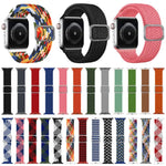 Dây đồng hồ đàn hồi bện kiểu khóa cài cho Apple Watch Series 9&8&7 41mm / SE 3&SE 2&6&SE&5&4 40mm / 3&2&1 38mm (Màu cầu vồng), Dành cho Apple Watch Series 7 45mm / 6 & SE & 5 & 4 44mm / 3 & 2 & 1 42mm