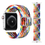 Dây đồng hồ dây thun bện khóa cài cho Apple Watch Series 9&8&7 41mm / SE 3&SE 2&6&SE&5&4 40mm / 3&2&1 38mm (Màu cầu vồng), dành cho Apple Watch Series 8&7 41mm / SE 2&6&SE&5&4 40mm / 3&2&1 38mm
