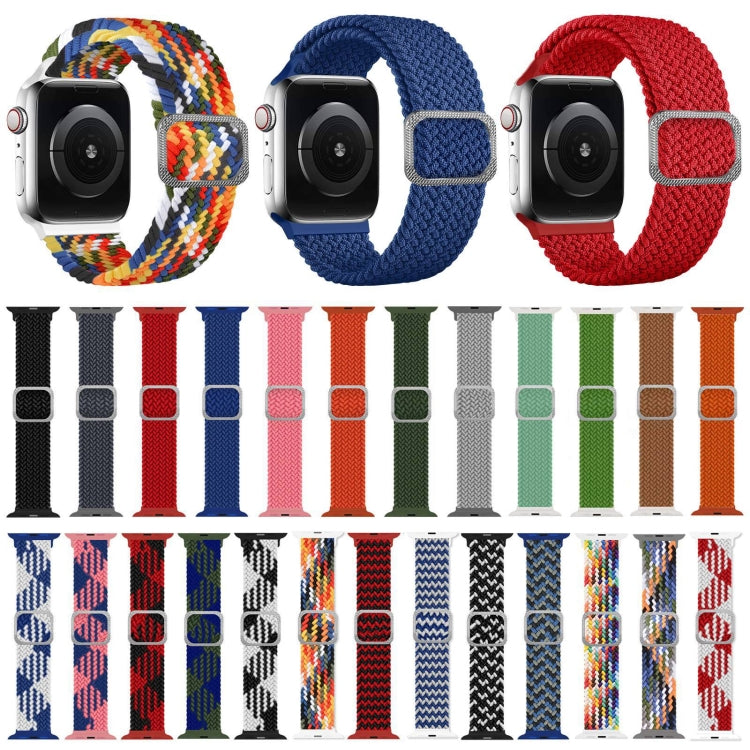 Dây đồng hồ dây thun bện khóa cài cho Apple Watch Series 9&8&7 41mm / SE 3&SE 2&6&SE&5&4 40mm / 3&2&1 38mm (Màu cầu vồng), dành cho Apple Watch Series 8&7 41mm / SE 2&6&SE&5&4 40mm / 3&2&1 38mm