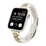 Dây đồng hồ thép không gỉ bảy hạt eo nhỏ cho Apple Watch Series 6 & SE &, Dành cho Apple Watch Series 7 45mm / 6 & SE & 5 & 4 44mm / 3 & 2 & 1 42mm, Dành cho Apple Watch Series 8&7 41mm / SE 2&6&SE&5&4 40mm / 3&2&1 38mm