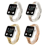 Dây đồng hồ thép không gỉ bảy hạt eo nhỏ cho Apple Watch Series 6 & SE &, Dành cho Apple Watch Series 7 45mm / 6 & SE & 5 & 4 44mm / 3 & 2 & 1 42mm, Dành cho Apple Watch Series 8&7 41mm / SE 2&6&SE&5&4 40mm / 3&2&1 38mm