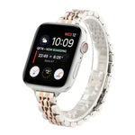 Dây đồng hồ thép không gỉ bảy hạt eo nhỏ cho Apple Watch Series 6 & SE &, Dành cho Apple Watch Series 7 45mm / 6 & SE & 5 & 4 44mm / 3 & 2 & 1 42mm, Dành cho Apple Watch Series 8&7 41mm / SE 2&6&SE&5&4 40mm / 3&2&1 38mm